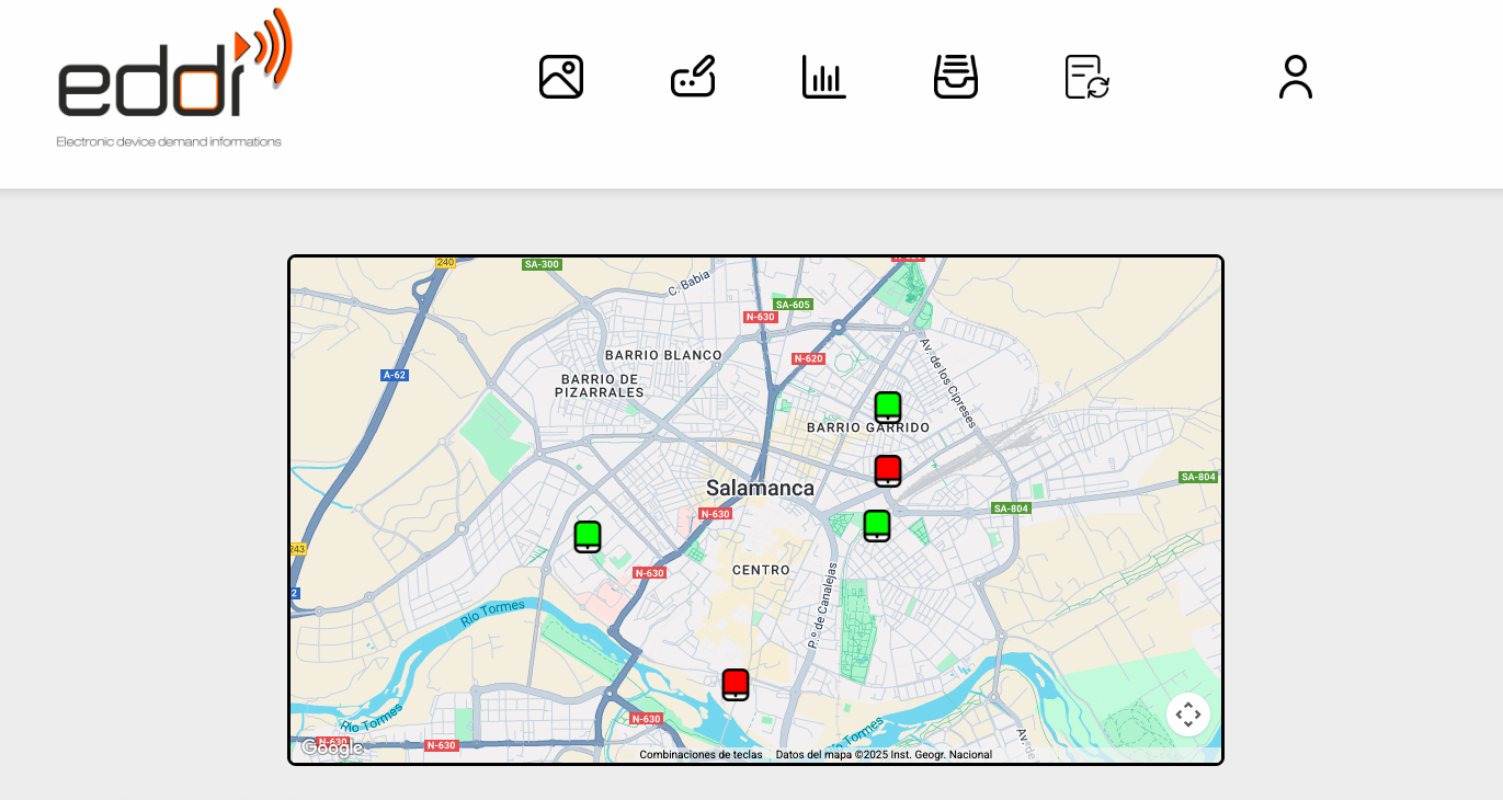 Mapa de dispositivos en EddiManager